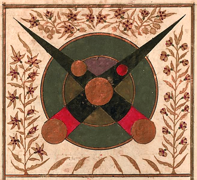 Depiction of lunar eclipse by Zakariya ibn Muhammad Qazwini (ca. 1203-1283)