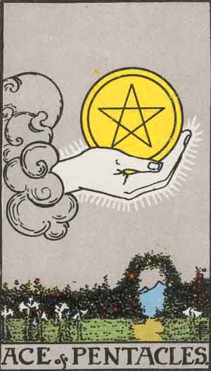 1 of Pentacles Tarot Card